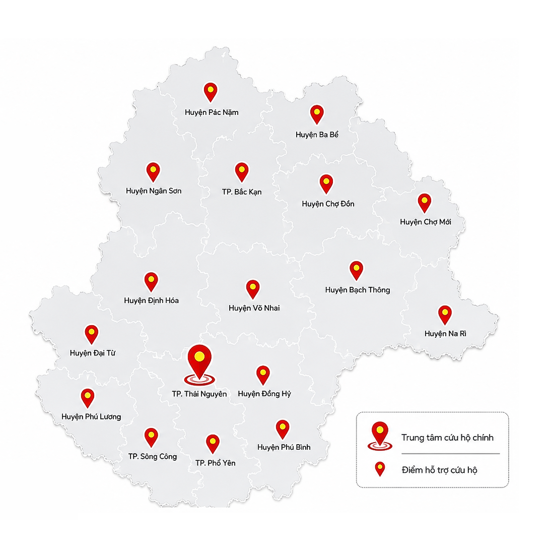 map cứu hộ ô tô Thái Nguyên